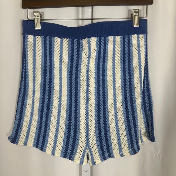 Solid & Striped Charlie Short Marina Blue Stripe Sz M Beach Pool CoverUp Coastal - Picture 6 of 8